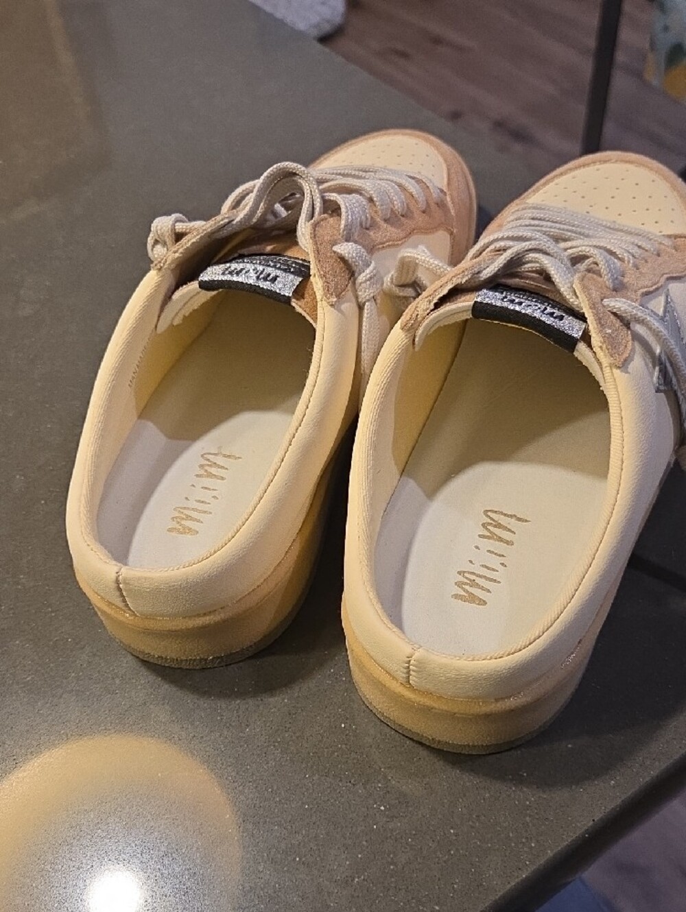 Mi.iM Women's Casual Star-Accent Slip-On Sneakers - Beige/Tan - Picture 4 of 5